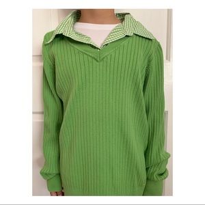 green izod sweater